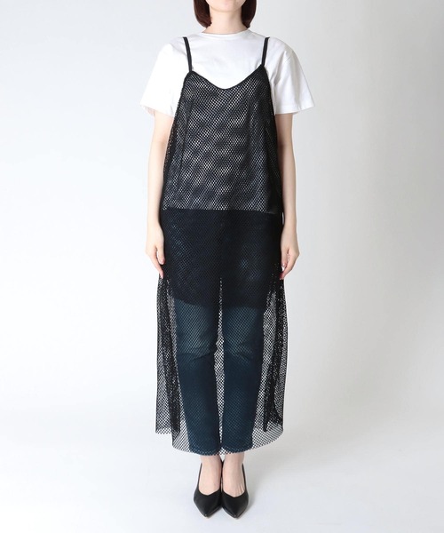 Three Four Time（ｽﾘｰﾌｫｰﾀｲﾑ）の「メッシュキャミワンピース＆Ｔシャツ（ワンピース・レディース・グレー/アイボリー/ブラック・FREE）」の22枚目の写真