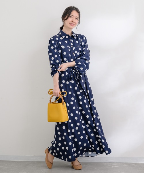 margaux（マルゴー）の「【KATHARINE ROSS】margaux dots simple one-piece（ワンピース・レディース・ネイビー・MEDIUM）」の3枚目の写真