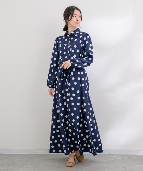 margaux（マルゴー）の「【KATHARINE ROSS】margaux dots simple one-piece（ワンピース・レディース・ネイビー・MEDIUM）」の4枚目の写真