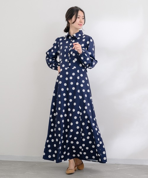 margaux（マルゴー）の「【KATHARINE ROSS】margaux dots simple one-piece（ワンピース・レディース・ネイビー・MEDIUM）」の9枚目の写真