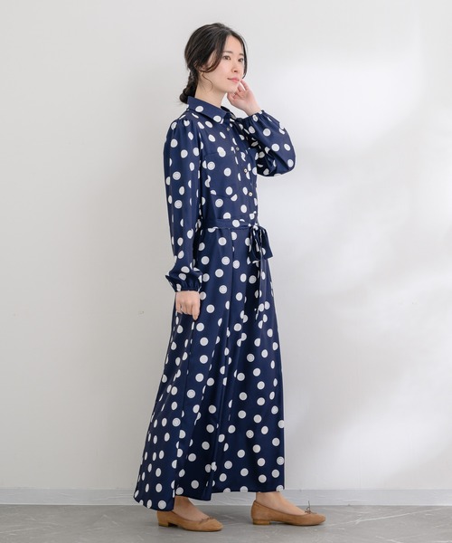 margaux（マルゴー）の「【KATHARINE ROSS】margaux dots simple one-piece（ワンピース・レディース・ネイビー・MEDIUM）」の7枚目の写真