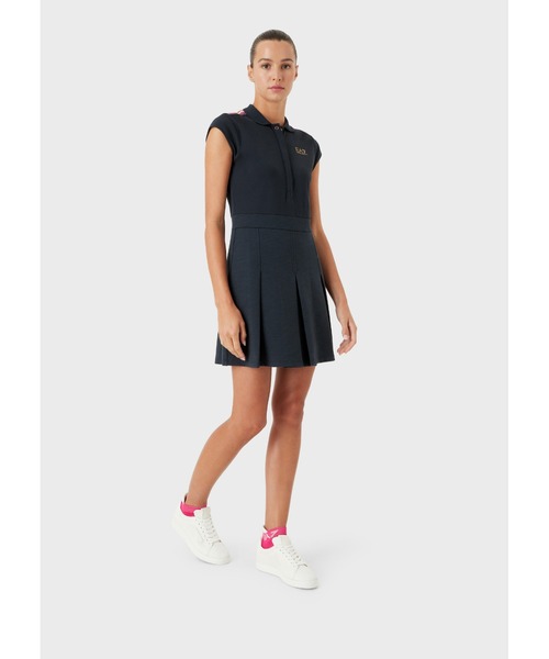 EMPORIO ARMANI EA7(エンポリオアルマーニイーエーセブン)の「【エンポリオ アルマーニ EA7】Tennis Club ドレス ストレッチコットン マイクロピケ(ワンピース・レディース・ネイビー・SMALL/MEDIUM/LARGE/X-SMALL)」の4枚目の写真