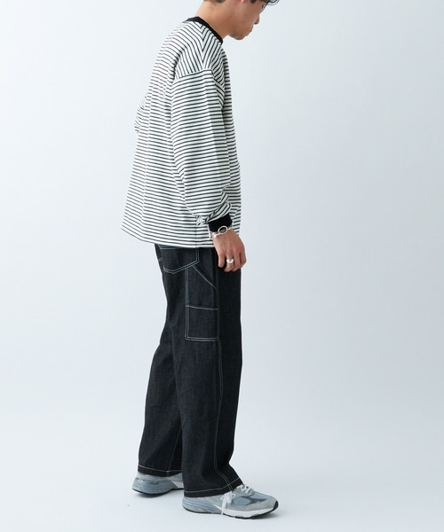CIAOPANIC TYPY（チャオパニックティピー）の「TYPYDENIM綿麻デニムペインターパンツ（デニムパンツ・メンズ・ブラック/ネイビー/オフホワイト・MEDIUM/LARGE）」の10枚目の写真