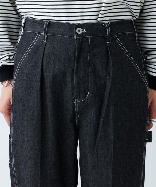 CIAOPANIC TYPY（チャオパニックティピー）の「TYPYDENIM綿麻デニムペインターパンツ（デニムパンツ・メンズ・ブラック/ネイビー/オフホワイト・MEDIUM/LARGE）」の16枚目の写真