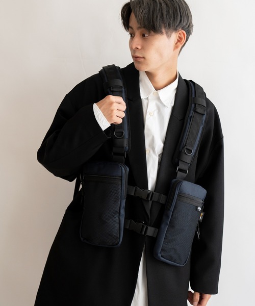 DEVICE（デバイス）の「Rename CORDURAナイロン ベスト型 ボディショルダーバッグ（ボディバッグ/ウエストポーチ・メンズ・ネイビー・FREE）」の9枚目の写真