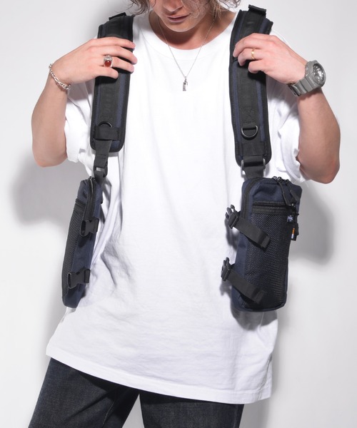 DEVICE（デバイス）の「Rename CORDURAナイロン ベスト型 ボディショルダーバッグ（ボディバッグ/ウエストポーチ・メンズ・ネイビー・FREE）」の17枚目の写真