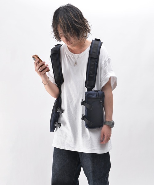 DEVICE（デバイス）の「Rename CORDURAナイロン ベスト型 ボディショルダーバッグ（ボディバッグ/ウエストポーチ・メンズ・ネイビー・FREE）」の6枚目の写真