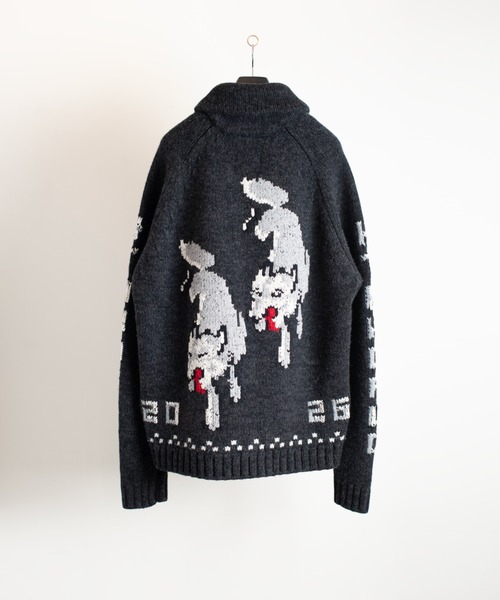 SEVESKIG(セヴシグ)の「SEVESKIG/セブシグ/Cowichan Knit Ver,N W O(ニット/セーター・メンズ・ベージュ/パープル/ブラック・MEDIUM/LARGE/X-LARGE)」の4枚目の写真