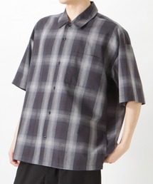 mossimo モッシモ オンブレチェック半袖シャツ