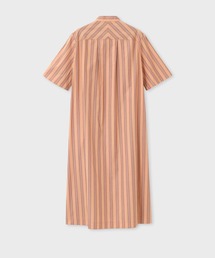 現行✨ ポールスミス スタンドカラー シャツワンピース ロング丈 ゆったり 38 Paul Smith ストライプ スタンドカラー シャツワンピース 23年