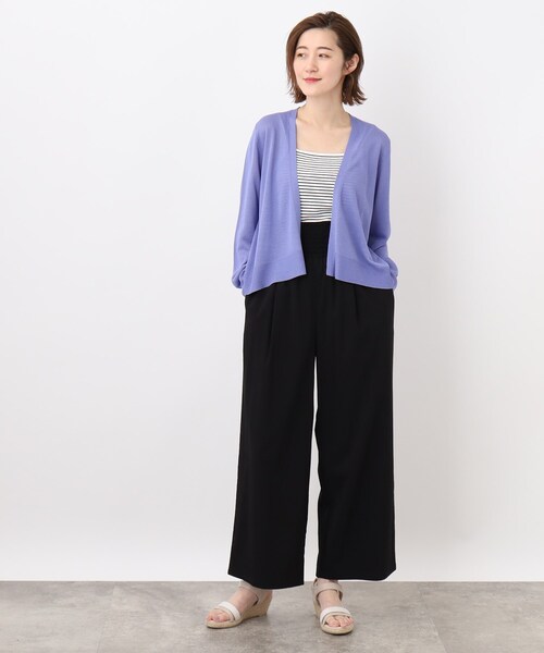 grove（グローブ）の「◆ひんやり＆らくちん着心地◎ウエストシャーリングパンツ（その他パンツ・レディース・ダークグリーン/ブラウン系/ブラック・02/03/01/05/04）」の6枚目の写真