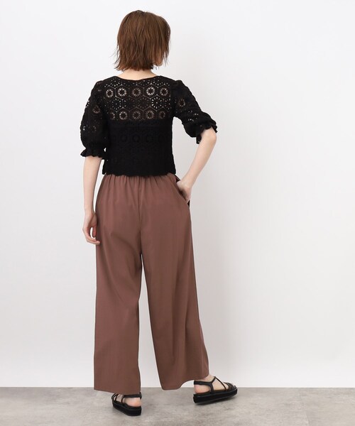 grove（グローブ）の「◆ひんやり＆らくちん着心地◎ウエストシャーリングパンツ（その他パンツ・レディース・ダークグリーン/ブラウン系/ブラック・02/03/01/05/04）」の15枚目の写真