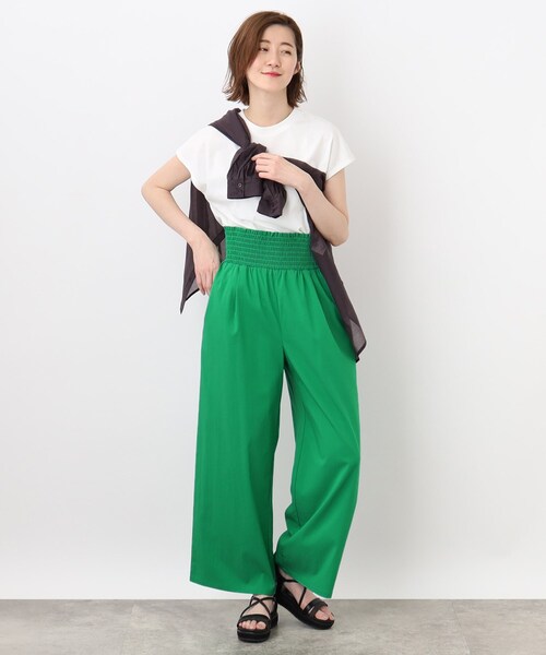 grove（グローブ）の「◆ひんやり＆らくちん着心地◎ウエストシャーリングパンツ（その他パンツ・レディース・ダークグリーン/ブラウン系/ブラック・02/03/01/05/04）」の18枚目の写真