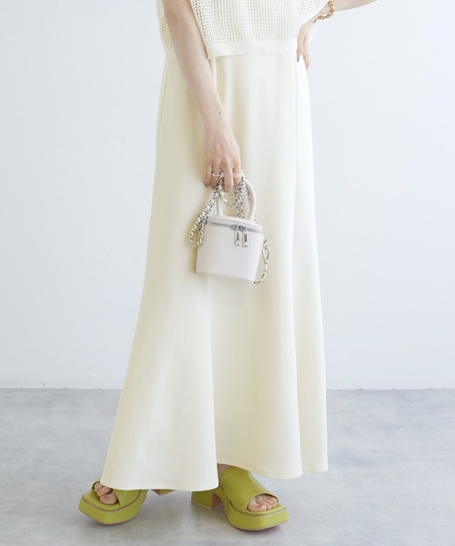 w closet(ダブルクローゼット)の「【SETアイテム】ハーフジップメッシュニット&キャミワンピース(ワンピース・レディース・オフホワイト/カーキ/ブラック・FREE)」の4枚目の写真