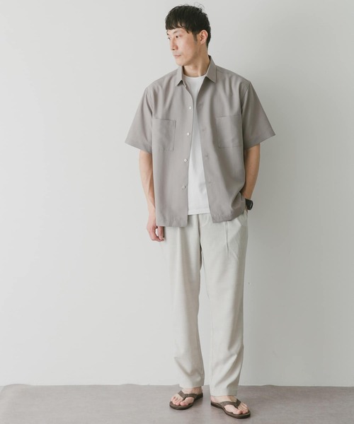 WE11DONE ショートスリーブ ジャケット 半袖 S 黒 OVERCOAT＞ Short Sleeve Shirt/ショートスリーブ シャツ