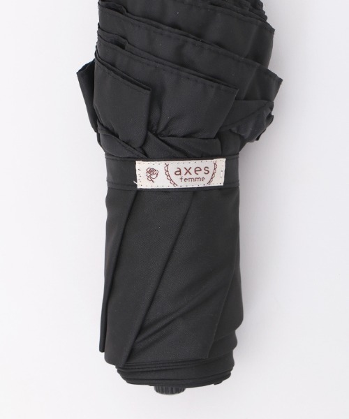 axes femme（アクシーズファム）の「ローズ柄晴雨兼用折傘（折りたたみ傘・レディース・ネイビー/キナリ・FREE）」の10枚目の写真