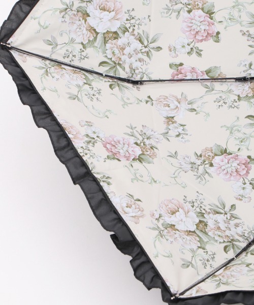 axes femme（アクシーズファム）の「ローズ柄晴雨兼用折傘（折りたたみ傘・レディース・ネイビー/キナリ・FREE）」の14枚目の写真