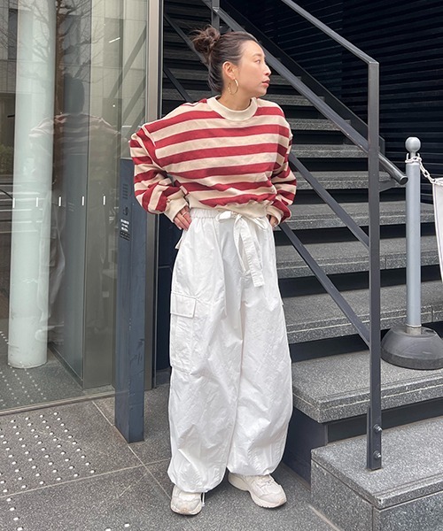 CREDONA クレドナ ナイロンオーバーPT 黒 CREDONA（クレドナ）の「ナイロンオーバーPT（カーゴパンツ