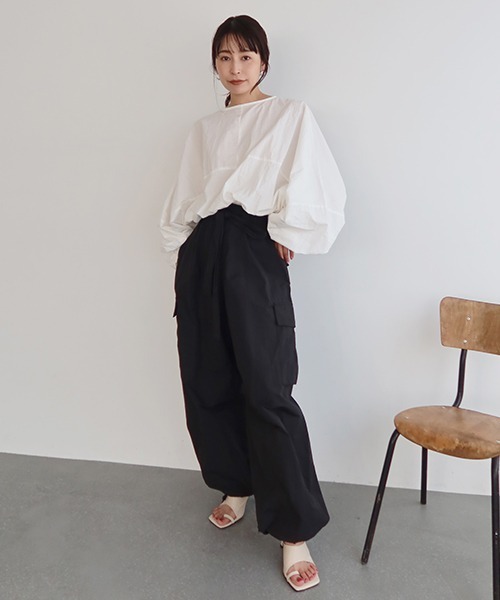 CREDONA クレドナ ナイロンオーバーPT 黒 CREDONA（クレドナ）の「ナイロンオーバーPT（カーゴパンツ