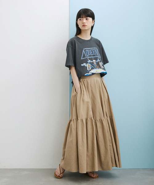 ADAM ET ROPE'(アダムエロペ)の「【WEB限定(一部店舗展開あり)】リネンフレアスカート(スカート・レディース・ブラック/ベージュ/ピンク/ブルー・FREE)」の17枚目の写真