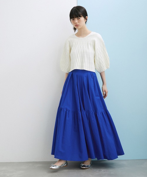 ADAM ET ROPE'(アダムエロペ)の「【WEB限定(一部店舗展開あり)】リネンフレアスカート(スカート・レディース・ブラック/ベージュ/ピンク/ブルー・FREE)」の8枚目の写真