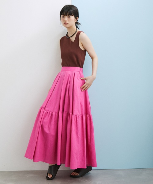 ADAM ET ROPE'(アダムエロペ)の「【WEB限定(一部店舗展開あり)】リネンフレアスカート(スカート・レディース・ブラック/ベージュ/ピンク/ブルー・FREE)」の22枚目の写真