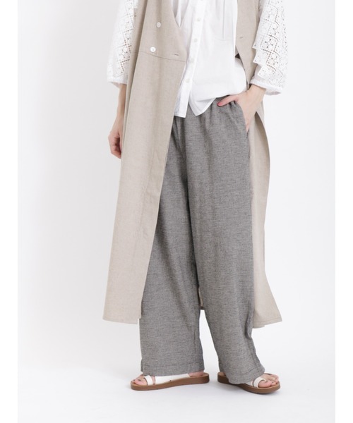 Samansa Mos2(サマンサ モスモス)の「【接触冷感 UVカット】のんびりリラックスパンツ(その他パンツ・レディース・グリーン/ベージュ/チャコール/ブラック・フリ-)」の10枚目の写真