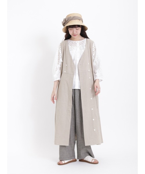 Samansa Mos2(サマンサ モスモス)の「【接触冷感 UVカット】のんびりリラックスパンツ(その他パンツ・レディース・グリーン/ベージュ/チャコール/ブラック・フリ-)」の11枚目の写真