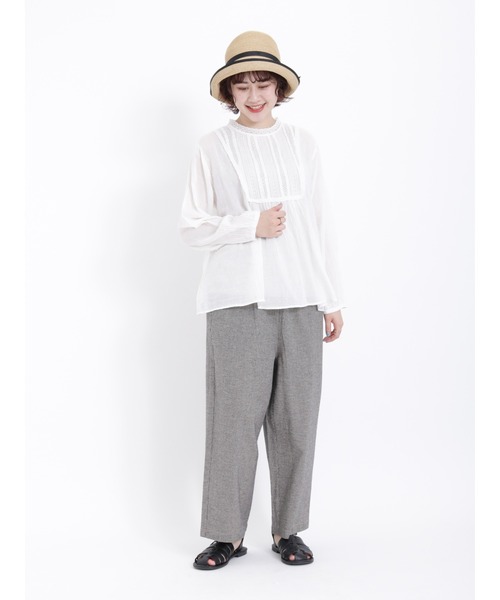 Samansa Mos2(サマンサ モスモス)の「【接触冷感 UVカット】のんびりリラックスパンツ(その他パンツ・レディース・グリーン/ベージュ/チャコール/ブラック・フリ-)」の15枚目の写真