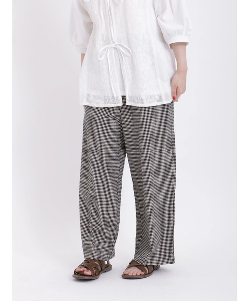 Samansa Mos2(サマンサ モスモス)の「【接触冷感 UVカット】のんびりリラックスパンツ(その他パンツ・レディース・グリーン/ベージュ/チャコール/ブラック・フリ-)」の19枚目の写真