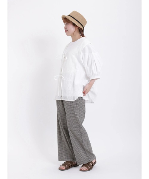 Samansa Mos2(サマンサ モスモス)の「【接触冷感 UVカット】のんびりリラックスパンツ(その他パンツ・レディース・グリーン/ベージュ/チャコール/ブラック・フリ-)」の21枚目の写真