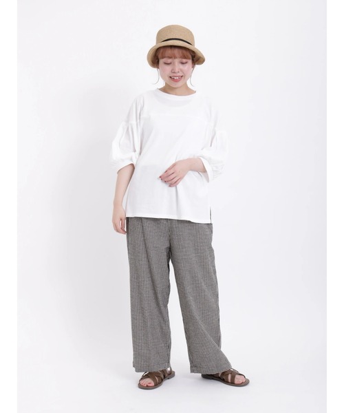 Samansa Mos2(サマンサ モスモス)の「【接触冷感 UVカット】のんびりリラックスパンツ(その他パンツ・レディース・グリーン/ベージュ/チャコール/ブラック・フリ-)」の22枚目の写真