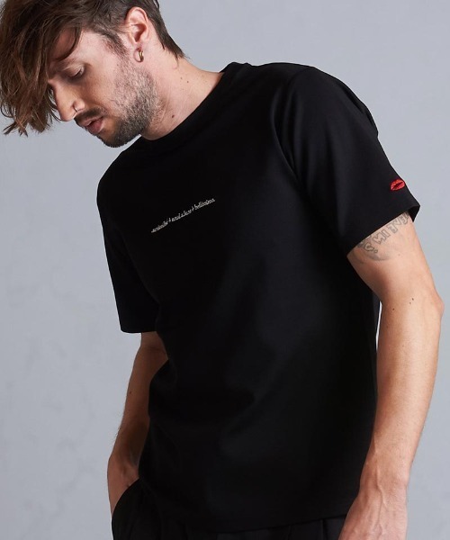 NO ID.(ノーアイディ)の「mt8392-エンブロイダリーメッセージC-N-T Tシャツ(Tシャツ/カットソー・メンズ・ライトベージュ/ブラック/ホワイト・02/01)」の17枚目の写真