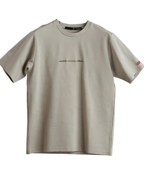 NO ID.(ノーアイディ)の「mt8392-エンブロイダリーメッセージC-N-T Tシャツ(Tシャツ/カットソー・メンズ・ライトベージュ/ブラック/ホワイト・02/01)」の5枚目の写真