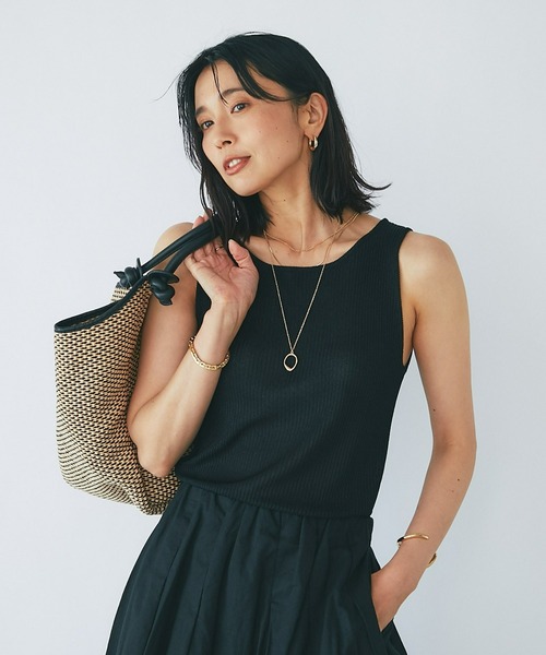 RIVE DROITE（リヴドロワ）の「メタリックリブニット（タンクトップ・レディース・ブラック/シルバー/ゴールド・FREE）」の2枚目の写真