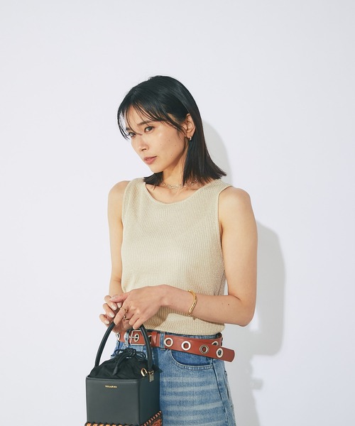 RIVE DROITE（リヴドロワ）の「メタリックリブニット（タンクトップ・レディース・ブラック/シルバー/ゴールド・FREE）」の13枚目の写真