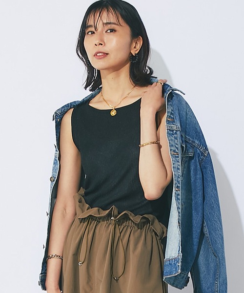 RIVE DROITE（リヴドロワ）の「メタリックリブニット（タンクトップ・レディース・ブラック/シルバー/ゴールド・FREE）」の11枚目の写真