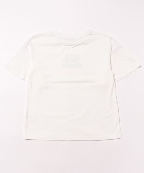 pom ponette junior(ポンポネットジュニア)の「フレアスリーブシアー切替Tシャツ(Tシャツ/カットソー・キッズ・レモンイエロー/ホワイト・M/LL/L)」の3枚目の写真