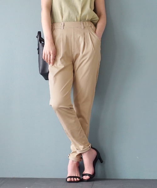 zootie（ズーティー）の「COOL TOUCH 接触冷感テーパードパンツ（その他パンツ・レディース・アイボリー/ライトベージュ/ダークベージュ/ブラック/カーキ/ベージュ/ベージュ系その他/ブラウン・L/S/LL/M）」の6枚目の写真