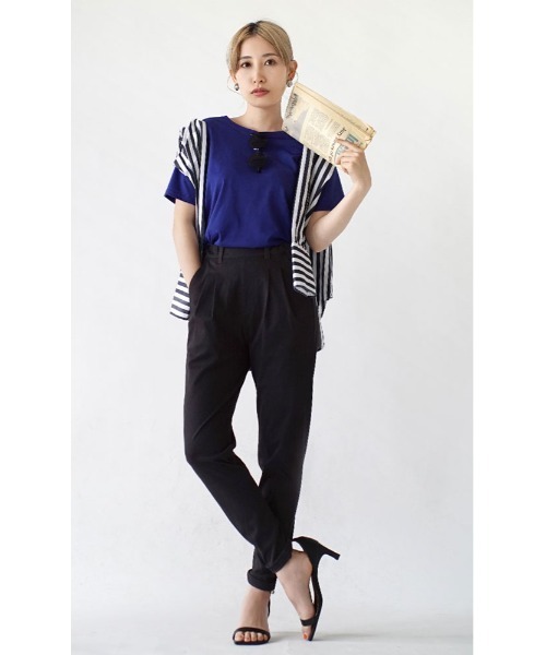 zootie（ズーティー）の「COOL TOUCH 接触冷感テーパードパンツ（その他パンツ・レディース・アイボリー/ライトベージュ/ダークベージュ/ブラック/カーキ/ベージュ/ベージュ系その他/ブラウン・L/S/LL/M）」の9枚目の写真