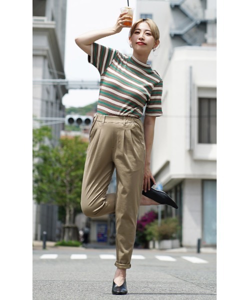 zootie（ズーティー）の「COOL TOUCH 接触冷感テーパードパンツ（その他パンツ・レディース・アイボリー/ライトベージュ/ダークベージュ/ブラック/カーキ/ベージュ/ベージュ系その他/ブラウン・L/S/LL/M）」の12枚目の写真