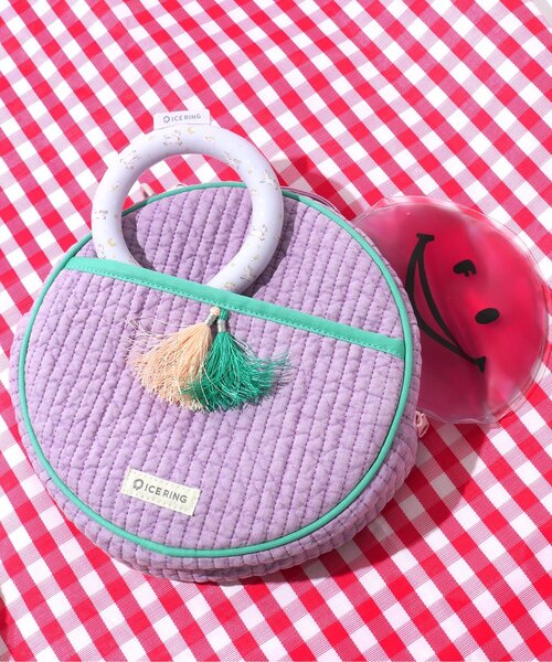 Ampersand（アンパサンド）の「ICE RING ヌビポーチ（ポーチ・キッズ・ミント/オレンジ/ラベンダー・MEDIUM）」の3枚目の写真