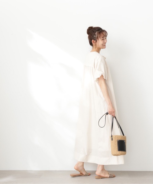 N.（N. Natural Beauty Basic）（エヌエヌナチュラルビューティーベーシック）の「【S Size Line】◆コットンボイルバルーンスリーブワンピース（ワンピース・レディース・ネイビー/レッド/オフホワイト・SMALL/MEDIUM）」の7枚目の写真