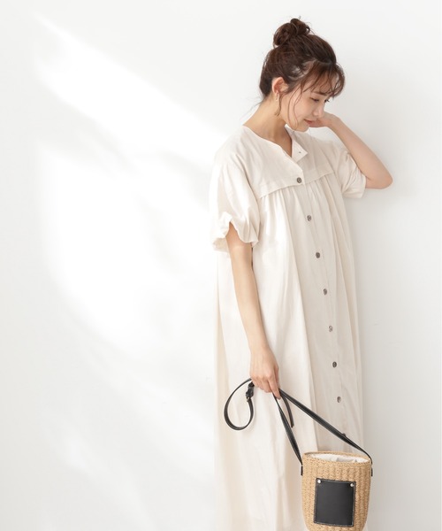 N.（N. Natural Beauty Basic）（エヌエヌナチュラルビューティーベーシック）の「【S Size Line】◆コットンボイルバルーンスリーブワンピース（ワンピース・レディース・ネイビー/レッド/オフホワイト・SMALL/MEDIUM）」の4枚目の写真