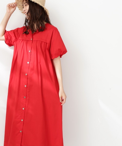 N.（N. Natural Beauty Basic）（エヌエヌナチュラルビューティーベーシック）の「【S Size Line】◆コットンボイルバルーンスリーブワンピース（ワンピース・レディース・ネイビー/レッド/オフホワイト・SMALL/MEDIUM）」の6枚目の写真