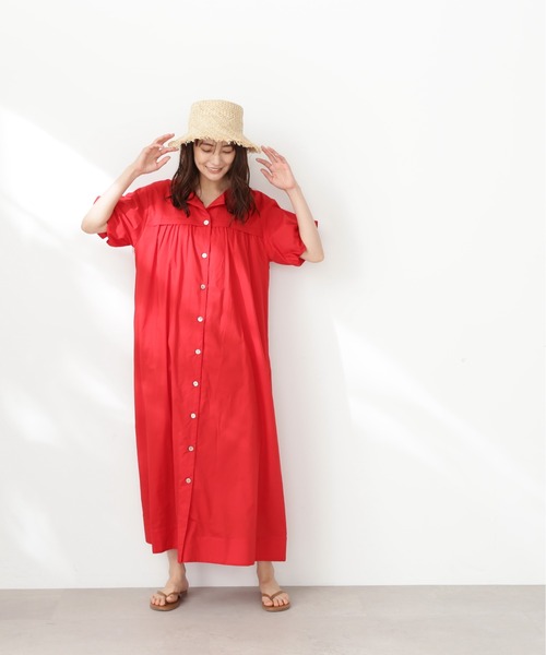 N.（N. Natural Beauty Basic）（エヌエヌナチュラルビューティーベーシック）の「【S Size Line】◆コットンボイルバルーンスリーブワンピース（ワンピース・レディース・ネイビー/レッド/オフホワイト・SMALL/MEDIUM）」の22枚目の写真