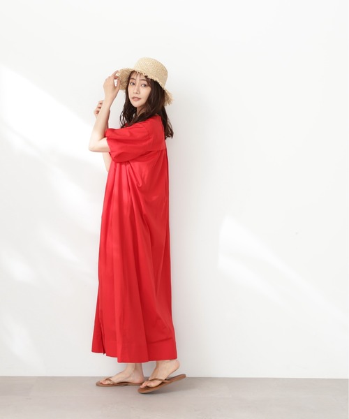 N.（N. Natural Beauty Basic）（エヌエヌナチュラルビューティーベーシック）の「【S Size Line】◆コットンボイルバルーンスリーブワンピース（ワンピース・レディース・ネイビー/レッド/オフホワイト・SMALL/MEDIUM）」の14枚目の写真