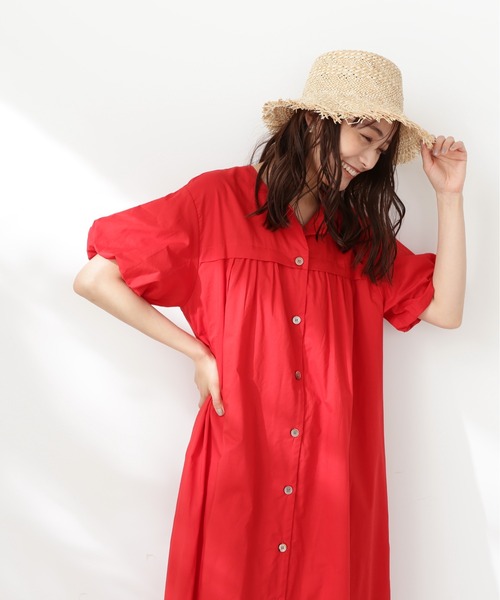 N.（N. Natural Beauty Basic）（エヌエヌナチュラルビューティーベーシック）の「【S Size Line】◆コットンボイルバルーンスリーブワンピース（ワンピース・レディース・ネイビー/レッド/オフホワイト・SMALL/MEDIUM）」の18枚目の写真