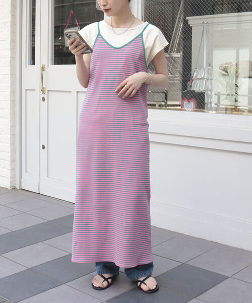 fredy emue（フレディエミュ）の「ボーダーロングキャミワンピース