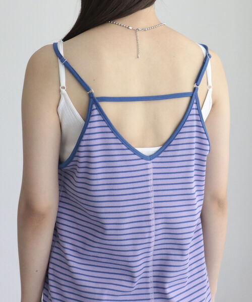 fredy emue（フレディエミュ）の「ボーダーロングキャミワンピース（ワンピース・レディース・ホワイト系その他/パープル系その他/ピンク系その他/グレー系その他・38）」の14枚目の写真